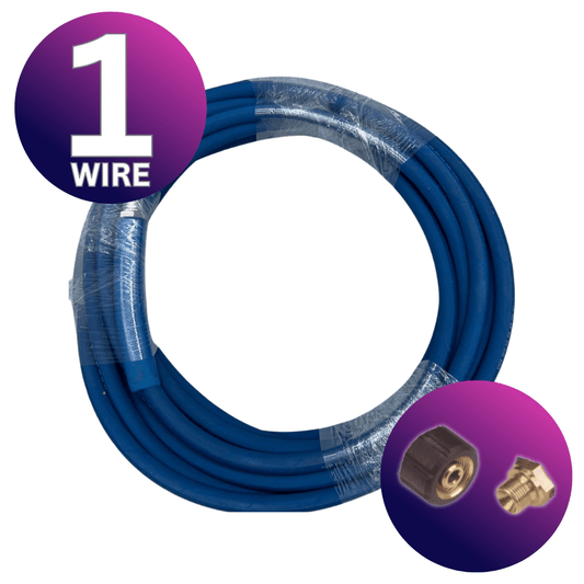 Astrox Astrox 3/8" M22 BSP 1 Wire High Pressure Blue Non Marking Hose - 250bar Rated