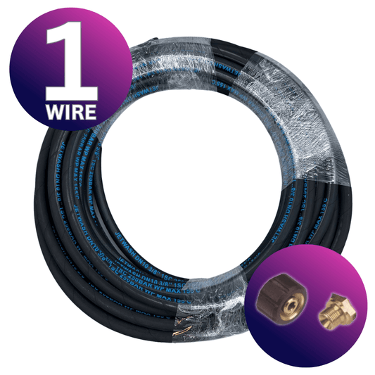 Astrox Astrox 3/8" M22 BSP 1 Wire High Pressure Rubber Hose - 250bar Rated
