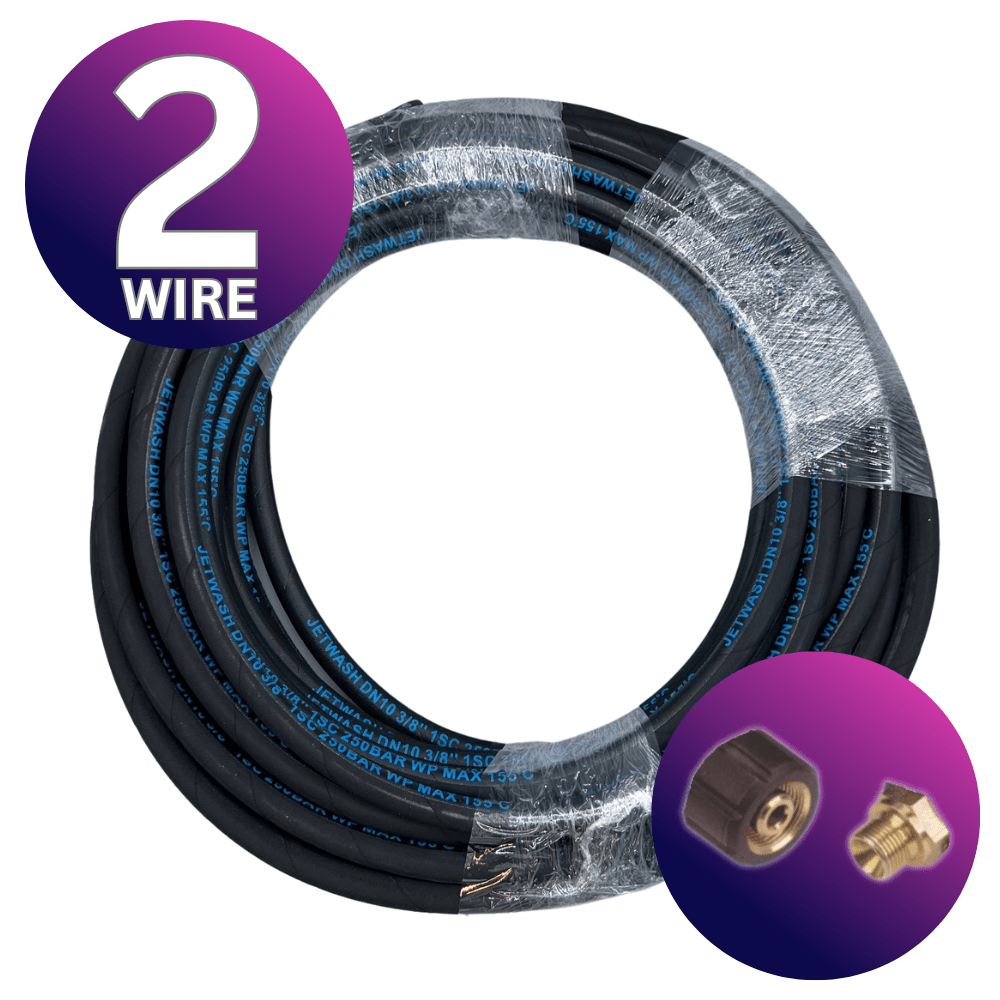 Astrox Astrox 3/8" M22 BSP 2 Wire High Pressure Rubber Hose - 400bar Rated