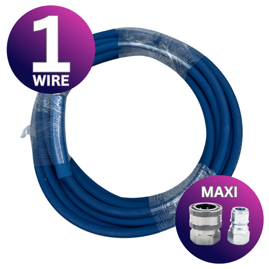 Astrox Astrox 3/8" Maxi Quick Release 1 Wire High Pressure Blue Non Marking Hose - 250bar