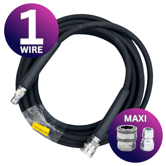 Astrox Astrox 3/8" Maxi Quick Release 1 Wire High Pressure Rubber Hose - 250bar