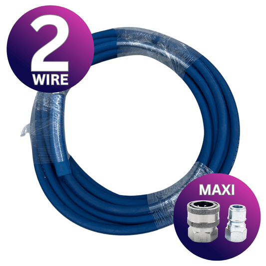 Astrox Astrox 3/8" Maxi Quick Release 2 Wire High Pressure Blue Non Marking Hose - 400bar