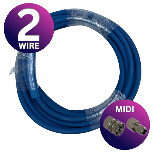 Astrox Astrox 3/8" Midi Quick Release 2 Wire High Pressure Blue Non Marking Hose - 400bar