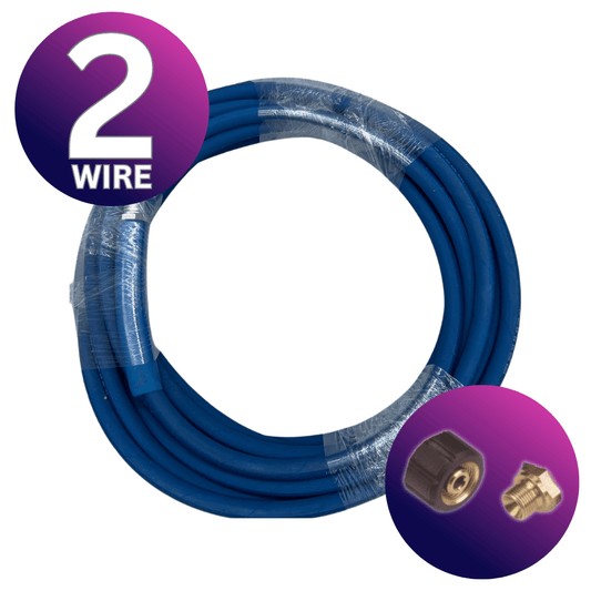 Commercial Cleaning Machines Ltd Astrox 3/8" M22 BSP 2 Wire High Pressure Blue Non Marking Hose - 400bar Rated