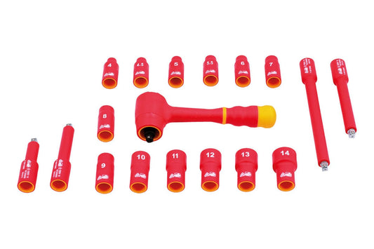 Laser Insulated Socket Set 1/4"D 18pc - (Laser 6145)