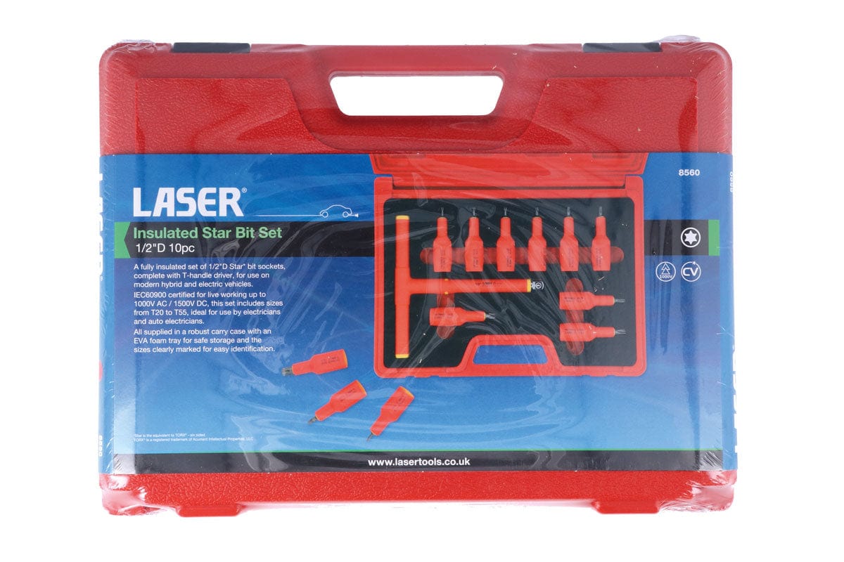 Laser Insulated Star Bit Set 1/2"D 10pc - (Laser 8560)