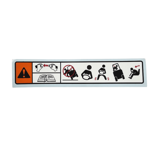 Doosan Flip Over Warning - Fork Truck Safety Information Decal - Doosan D25S D30S D35C