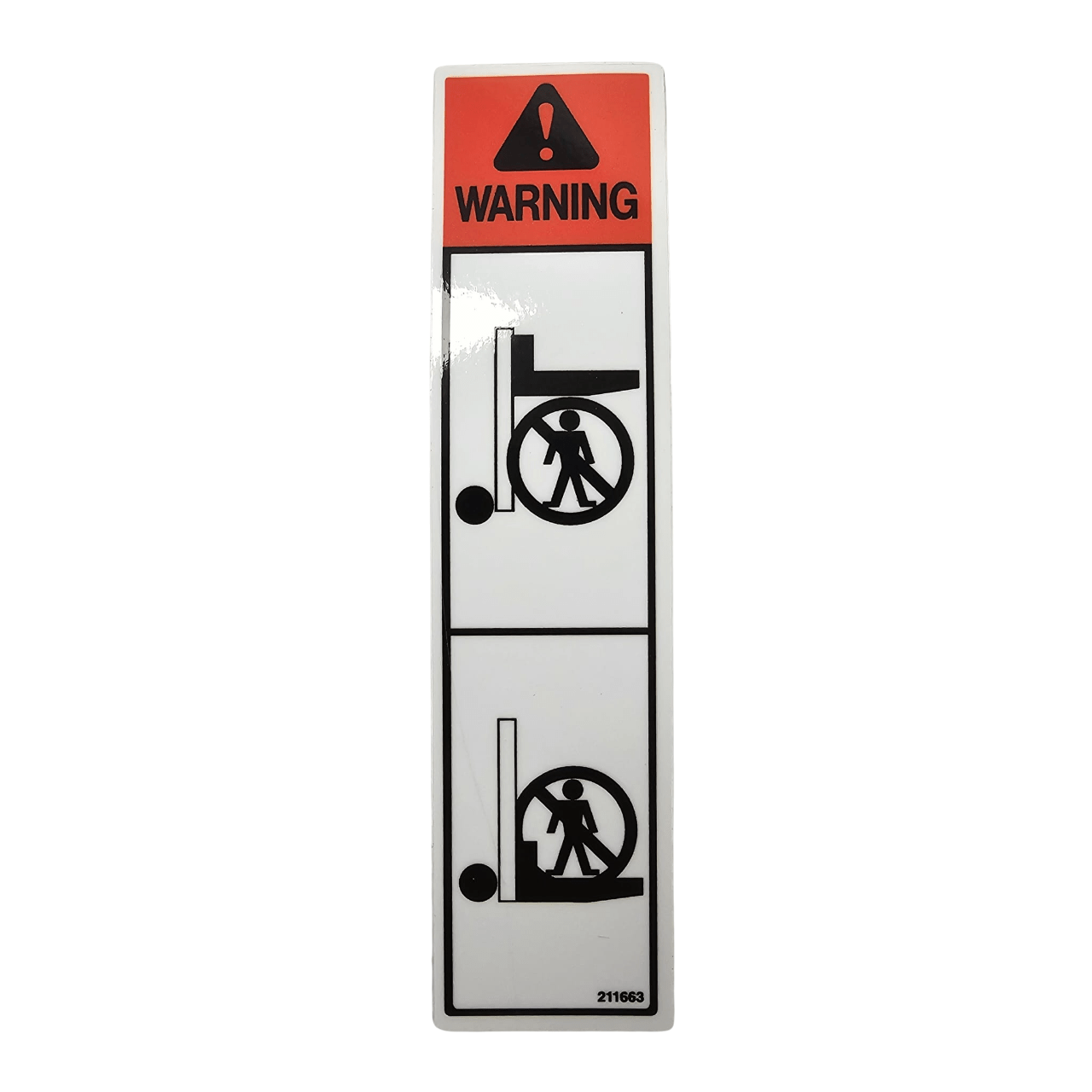 Doosan Not Below Load / Stand On Forks - Fork Truck Safety Information Decal - Doosan D25S D30S D35C