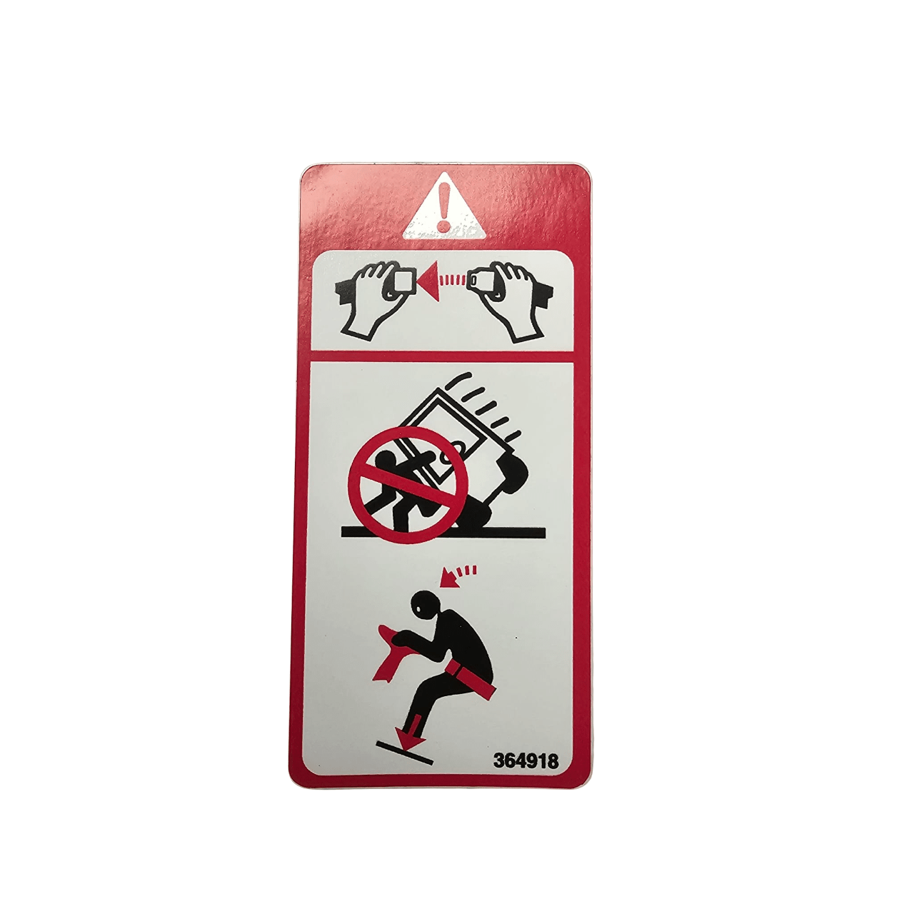 Doosan Seat Belt / Flip Over - Fork Truck Safety Information Decal - Doosan D25S D30S D35C
