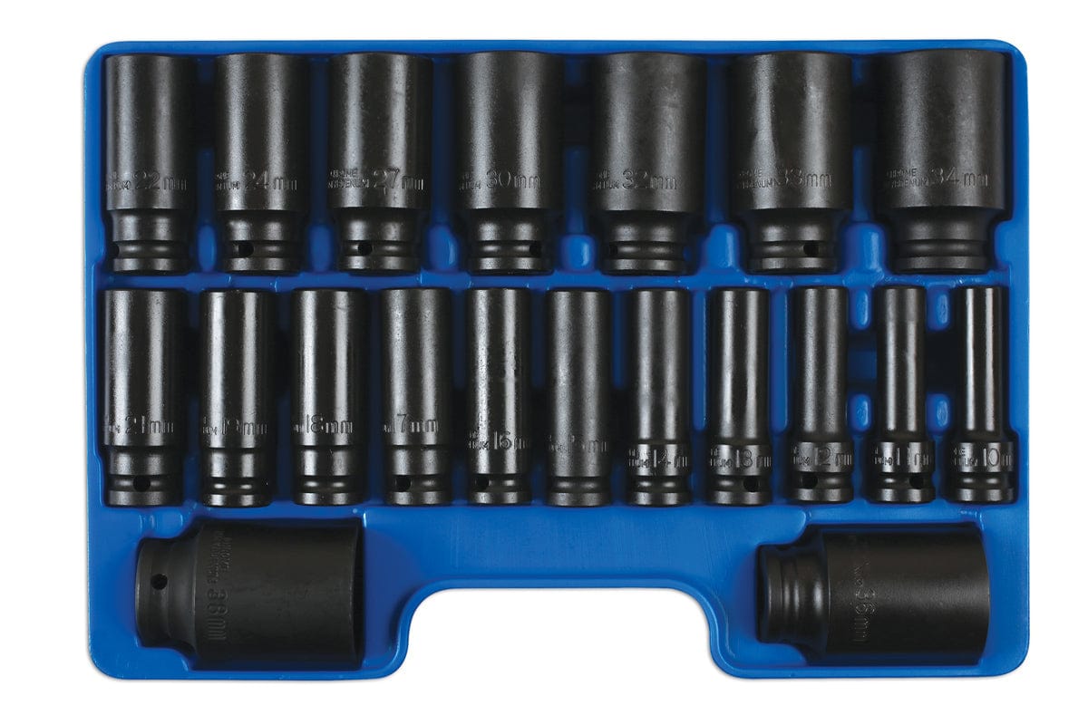 Laser Deep Impact Socket Set 1/2"D 20pc - (Laser 6830)