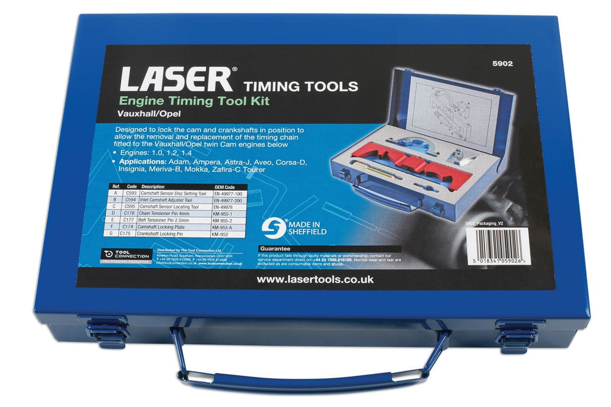 Laser Engine Timing Tool Set - for Vauxhall/Opel - (Laser 5902)