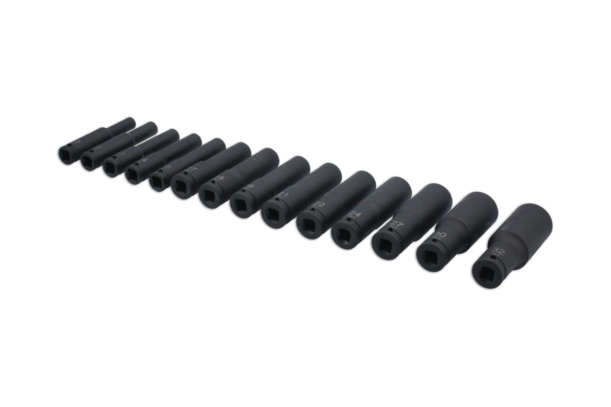 Laser Extra Deep Impact Socket Set 1/2"D 14pc - (Laser 7759)