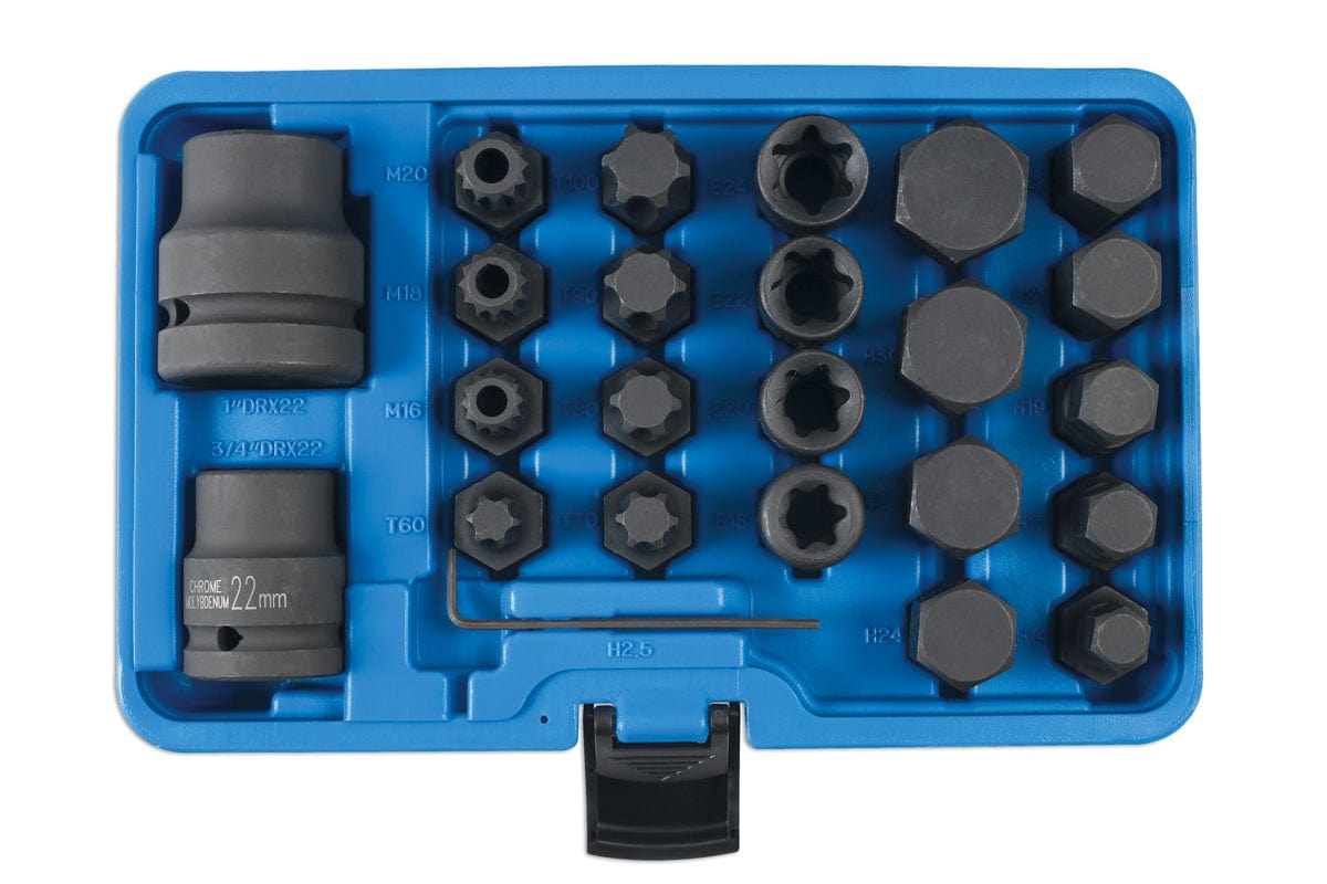Laser Impact Bit & Socket Set 3/4"D, 1"D 24pc - (Laser 6891)